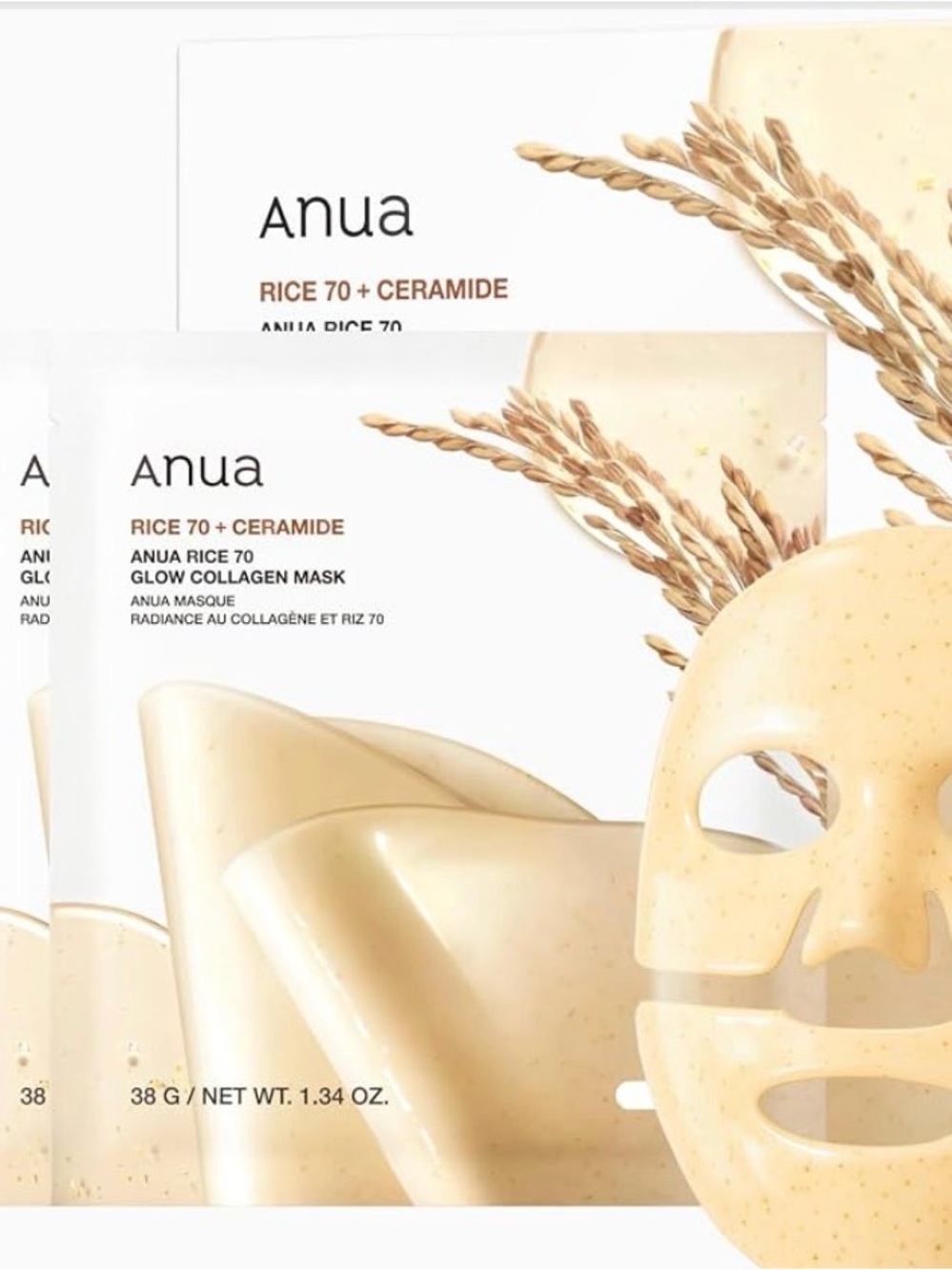 Rice 70 + Ceramide Glow Collagen Mask – Cream
